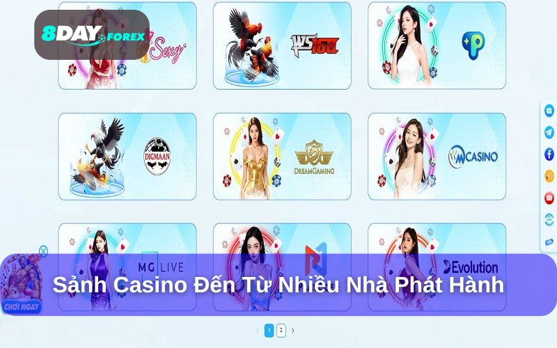 Casino là sảnh cược thú vị và đầy kịch tính tại 8Day
